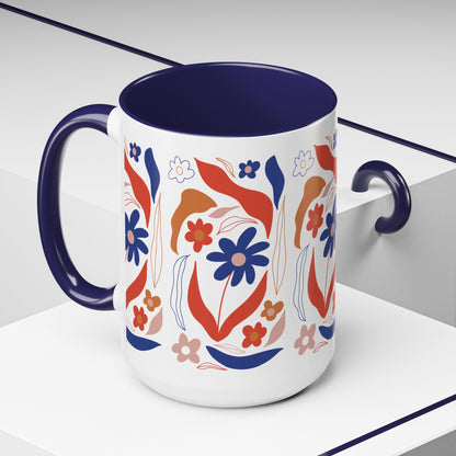 Floral Accent Coffee Mug