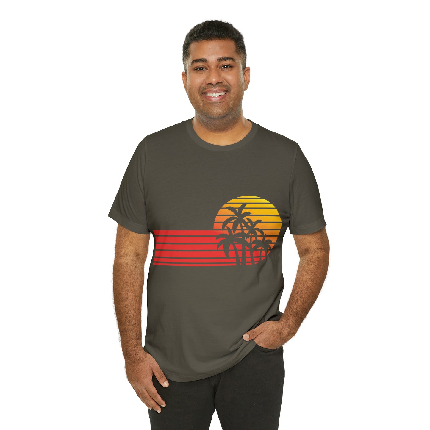 Retro Sunset with Palm T-Shirt