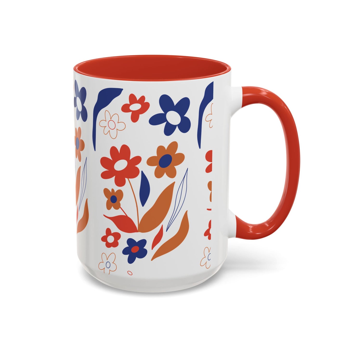 Floral Accent Coffee Mug