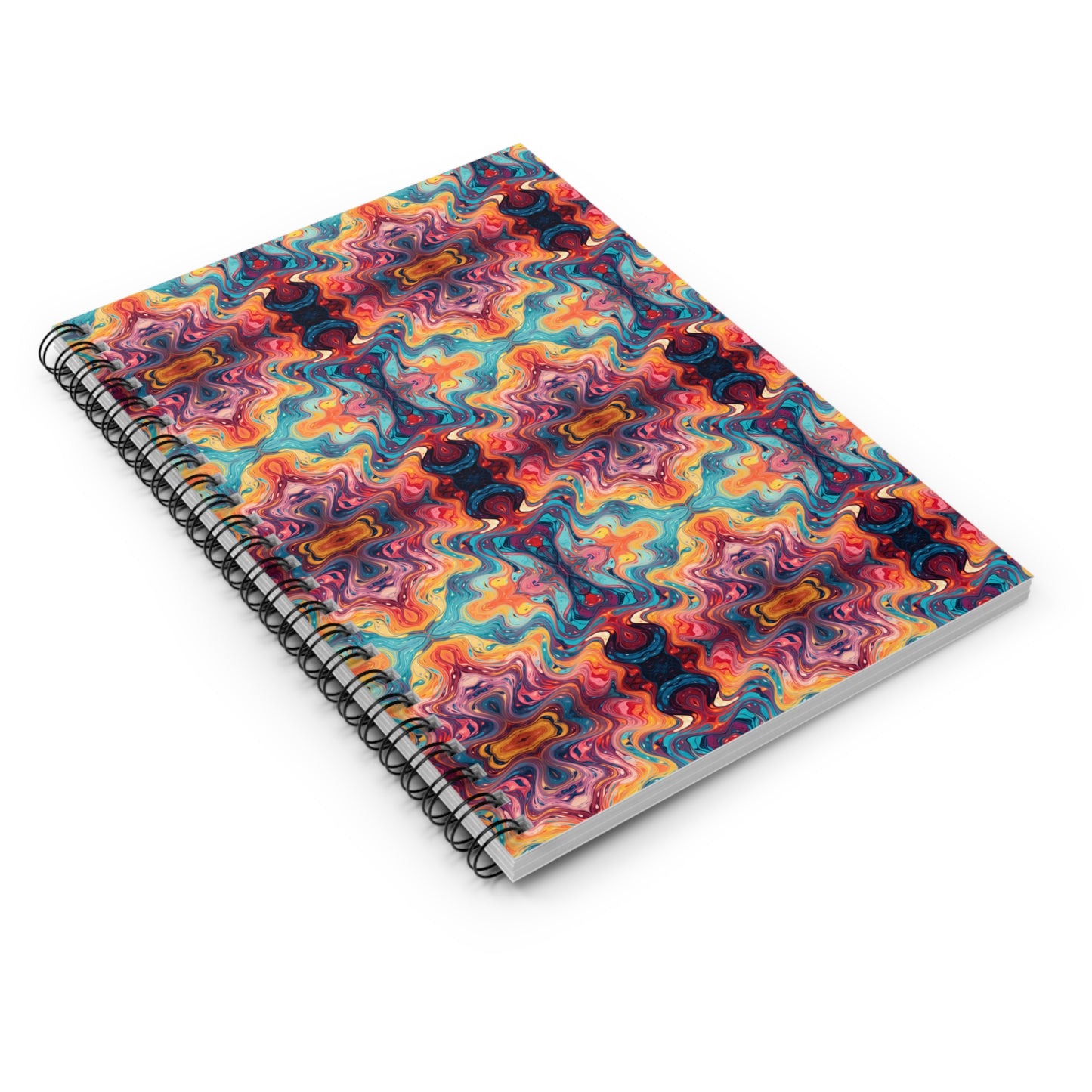 Colorful Paint Splatter Spiral Notebook - Ruled Line