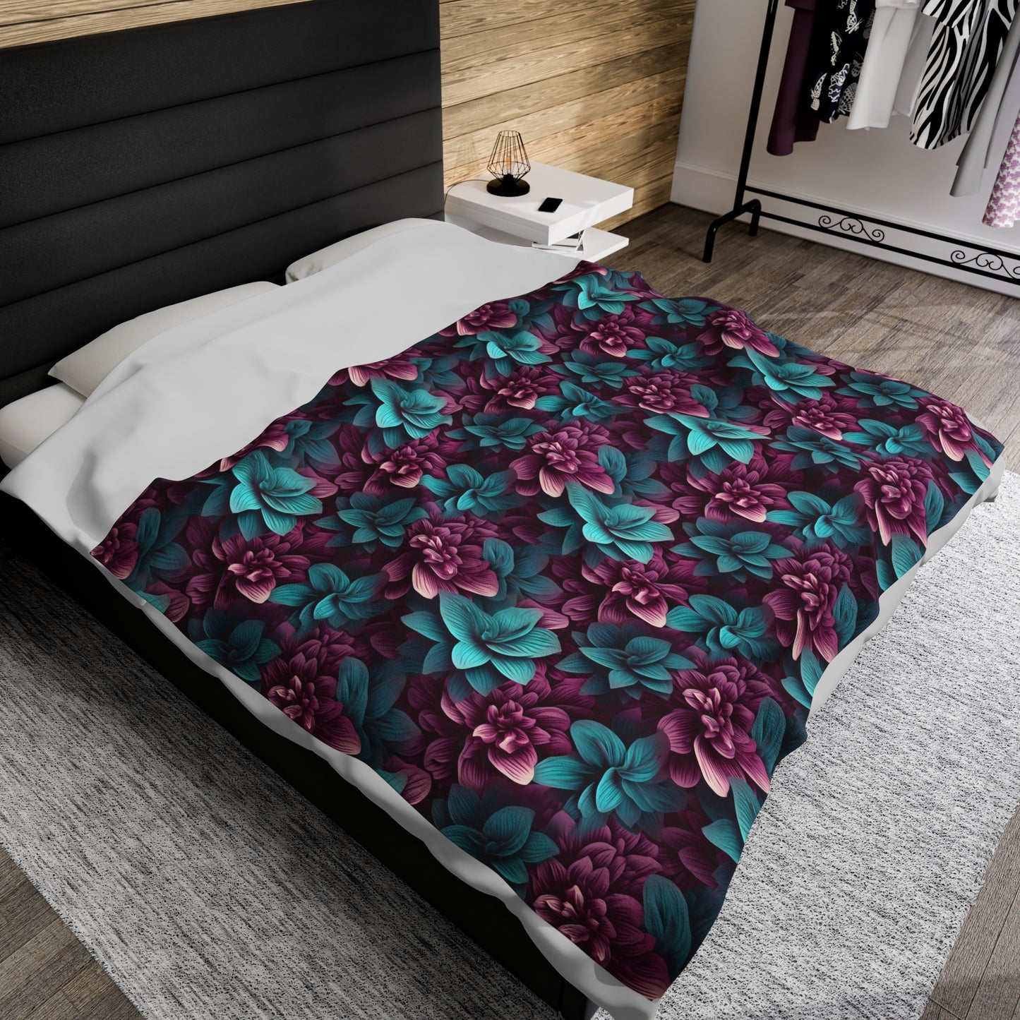 3D flowers Velveteen Plush Blanket