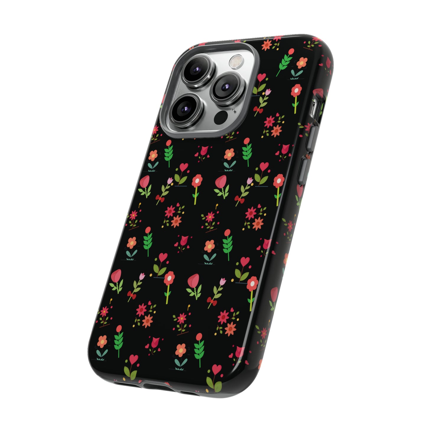 Flowers Pattern Splatter Phone Tough Cases