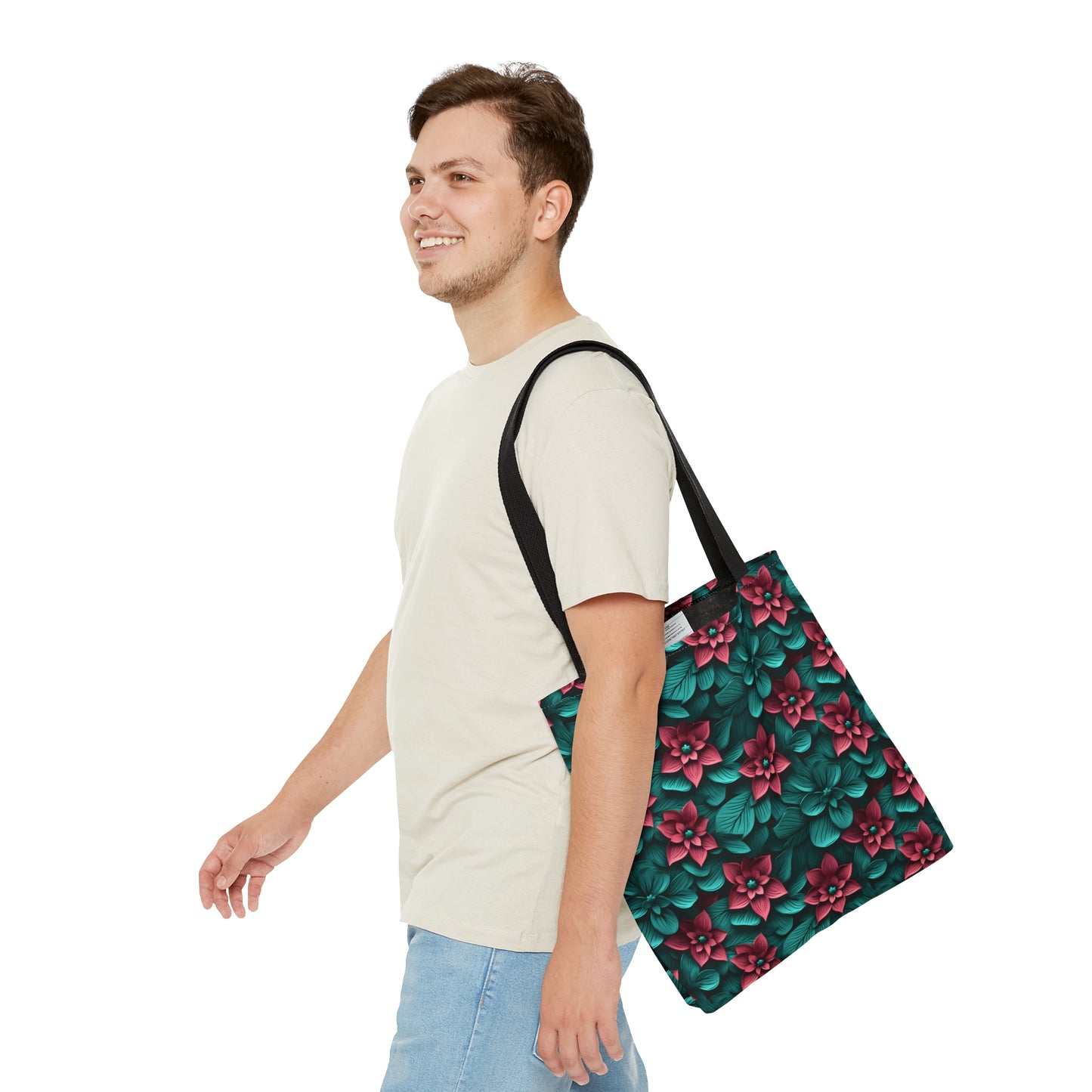 3D Flowers Tote Bag