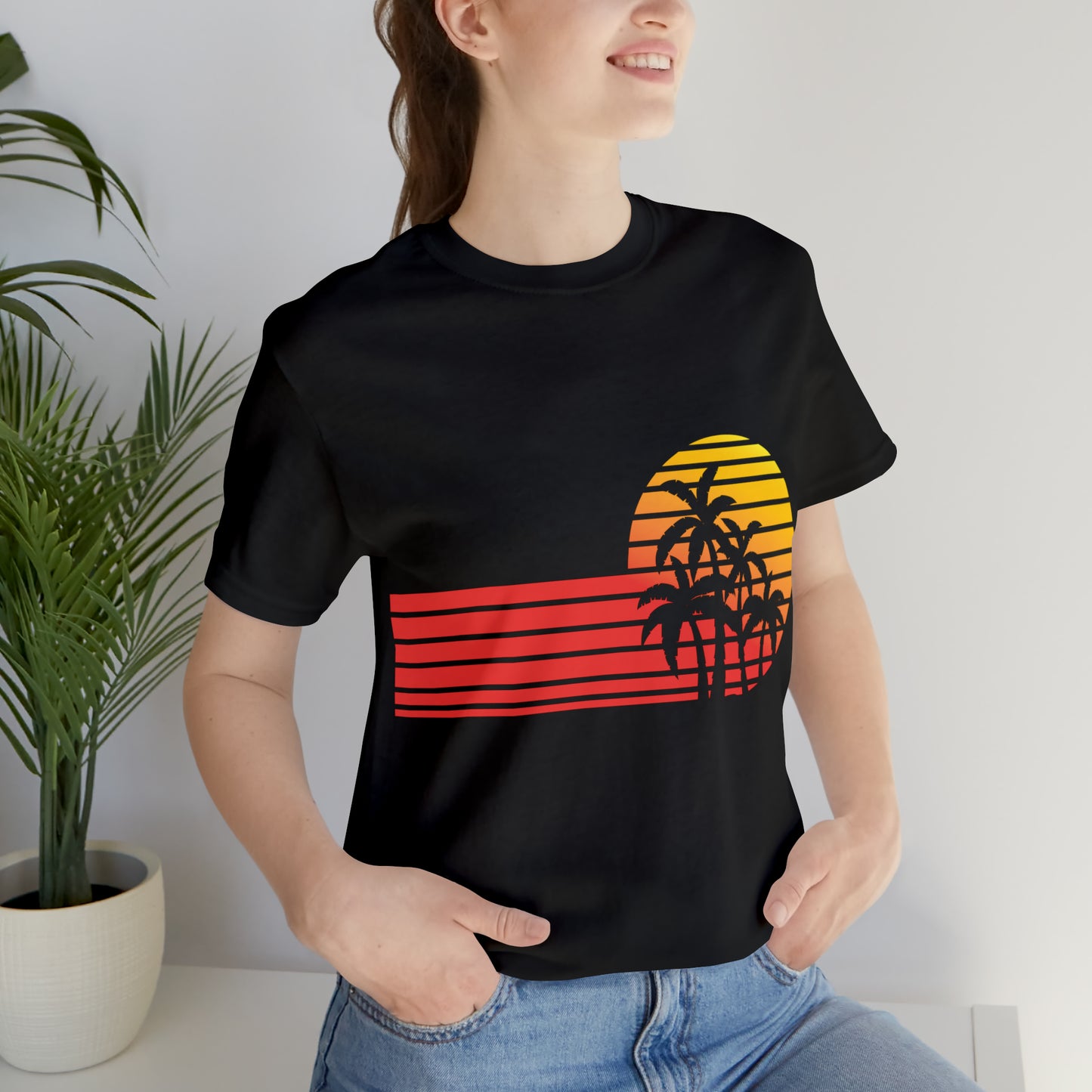 Retro Sunset with Palm T-Shirt