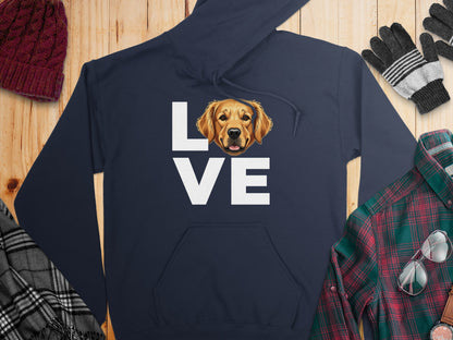Cute Golden Retriever Love Hoodie Makes Great Gift