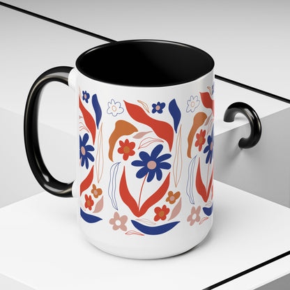 Floral Accent Coffee Mug