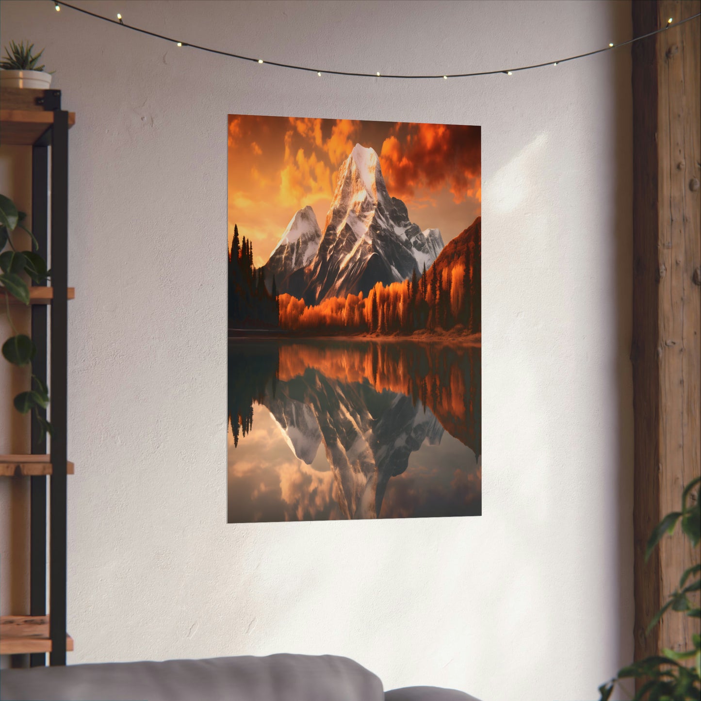 Mountain and River view Matte Vertical Posters