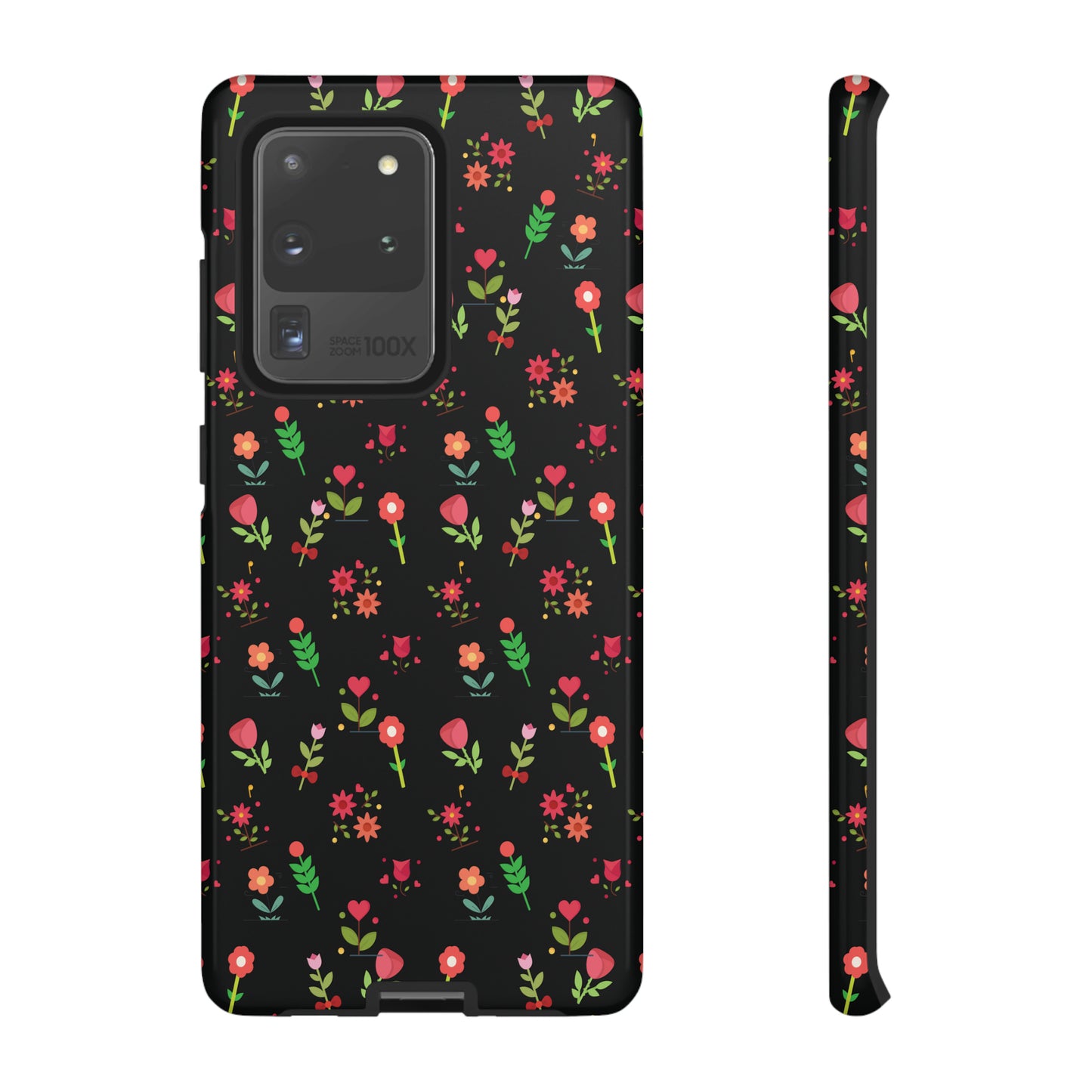 Flowers Pattern Splatter Phone Tough Cases