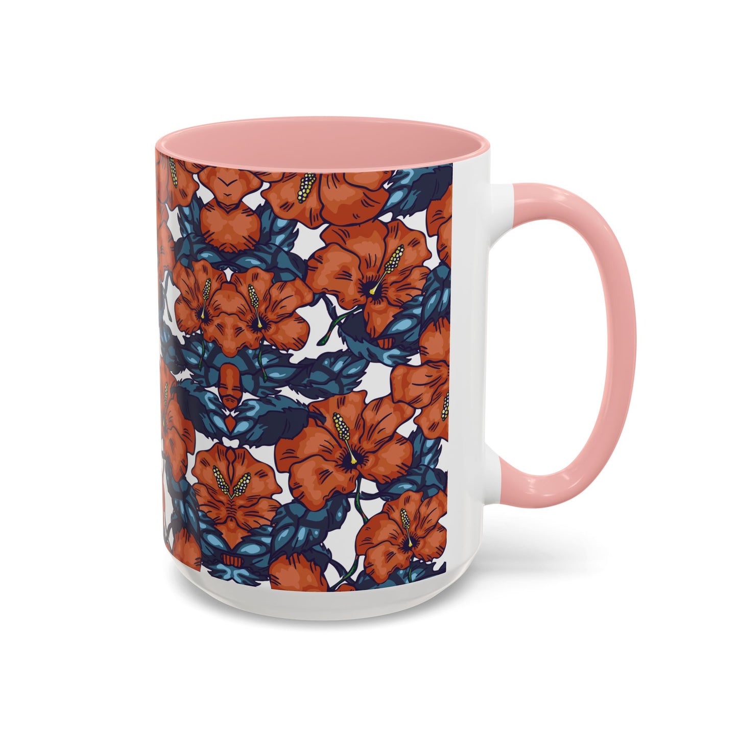 Floral Accent Coffee Mug