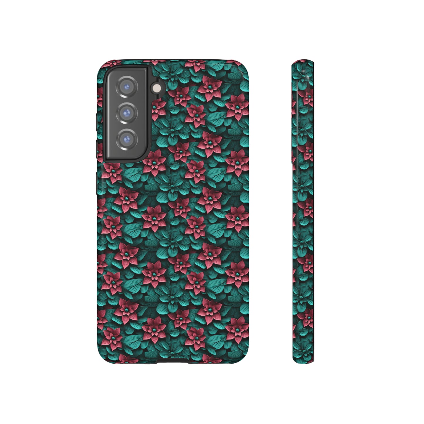 3D flowers Tough Cases