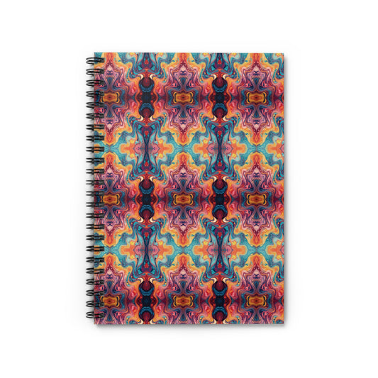 Colorful Paint Splatter Spiral Notebook - Ruled Line