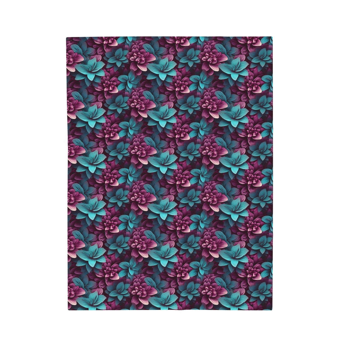 3D flowers Velveteen Plush Blanket