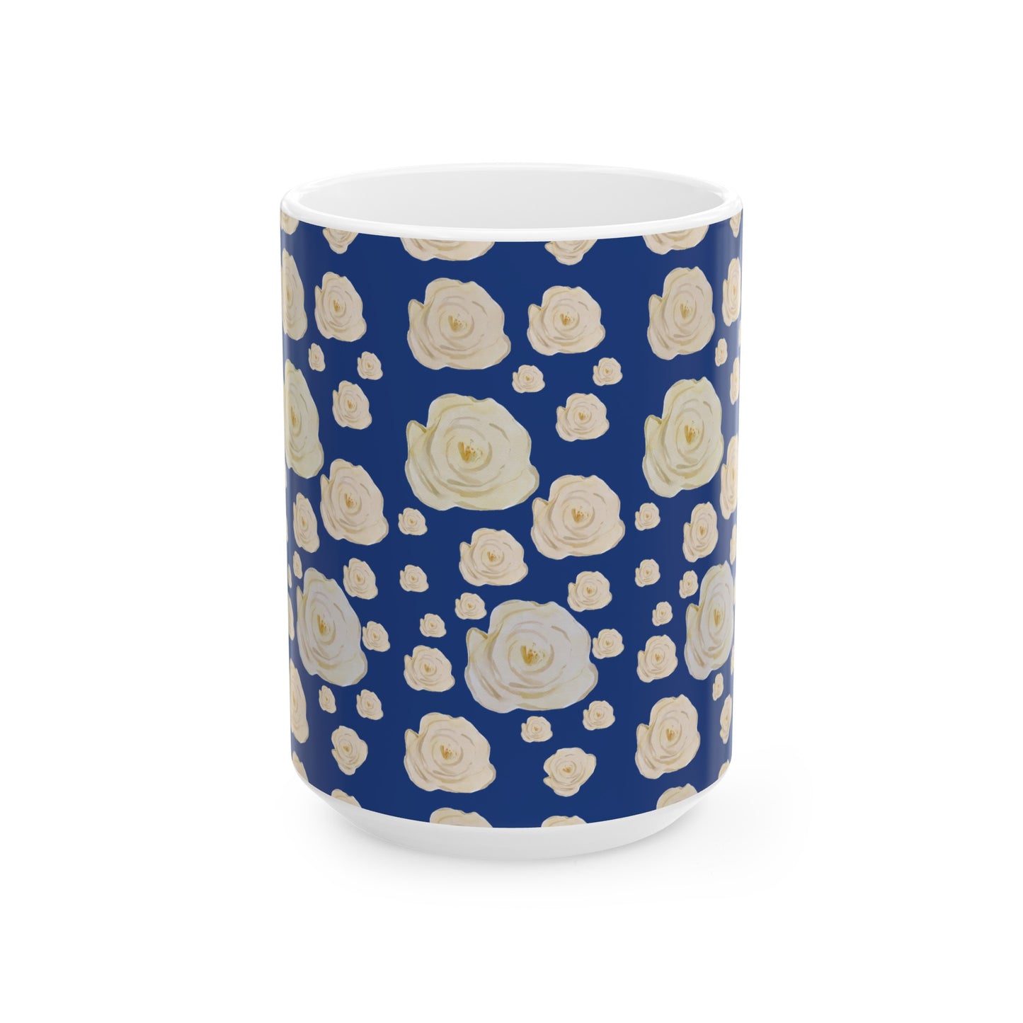 Water color style flower Ceramic Mug, (11oz, 15oz)