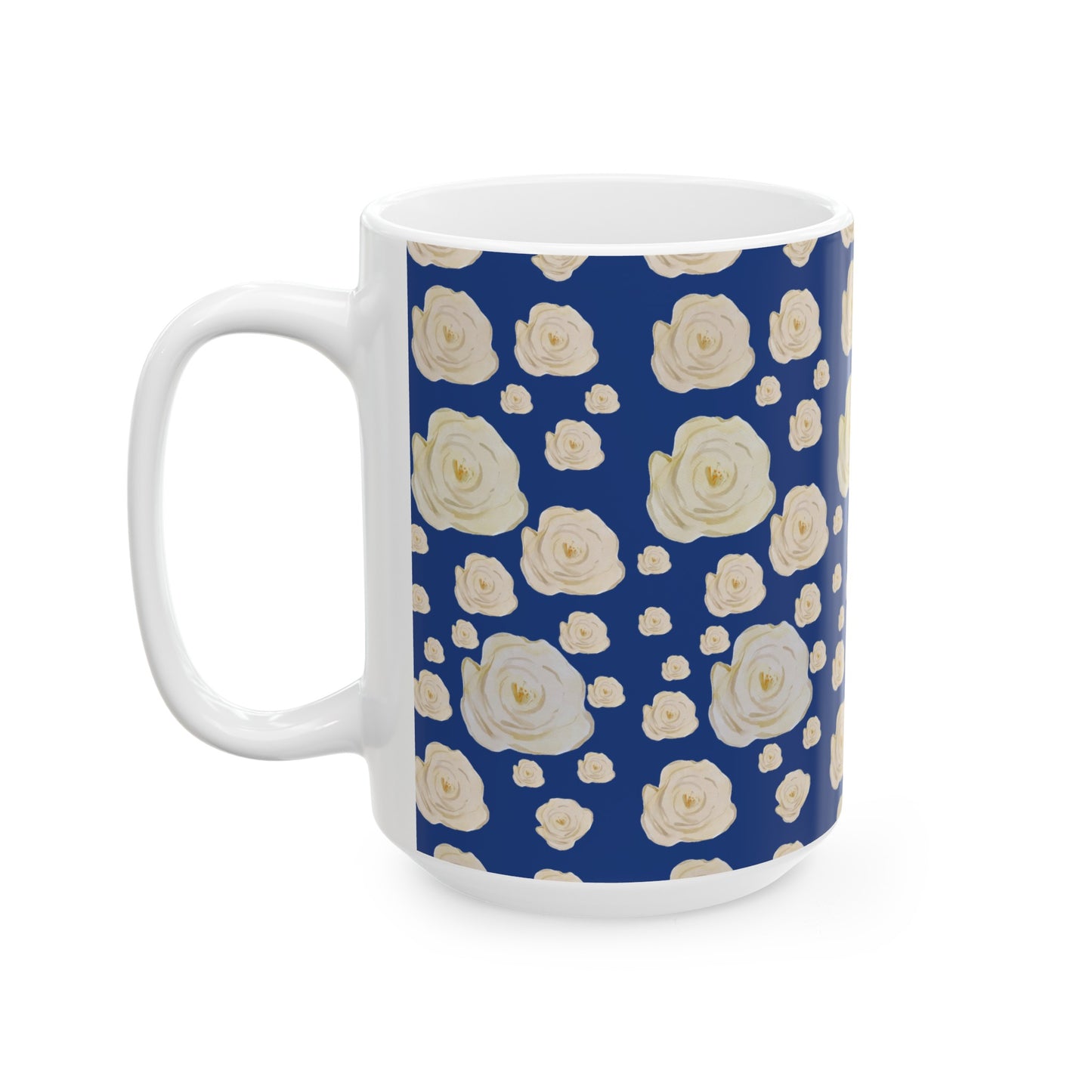 Water color style flower Ceramic Mug, (11oz, 15oz)