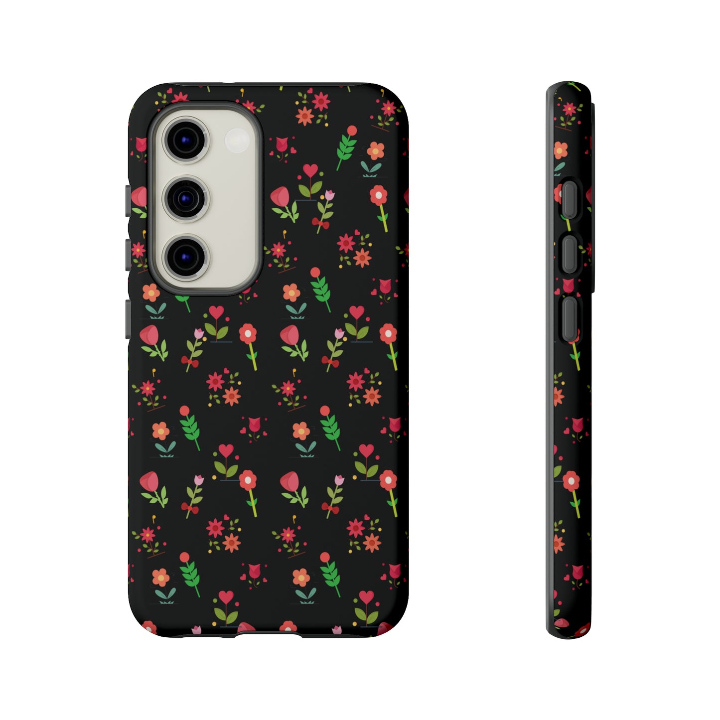 Flowers Pattern Splatter Phone Tough Cases