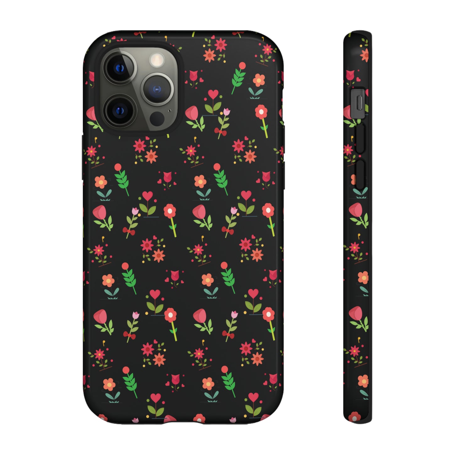 Flowers Pattern Splatter Phone Tough Cases