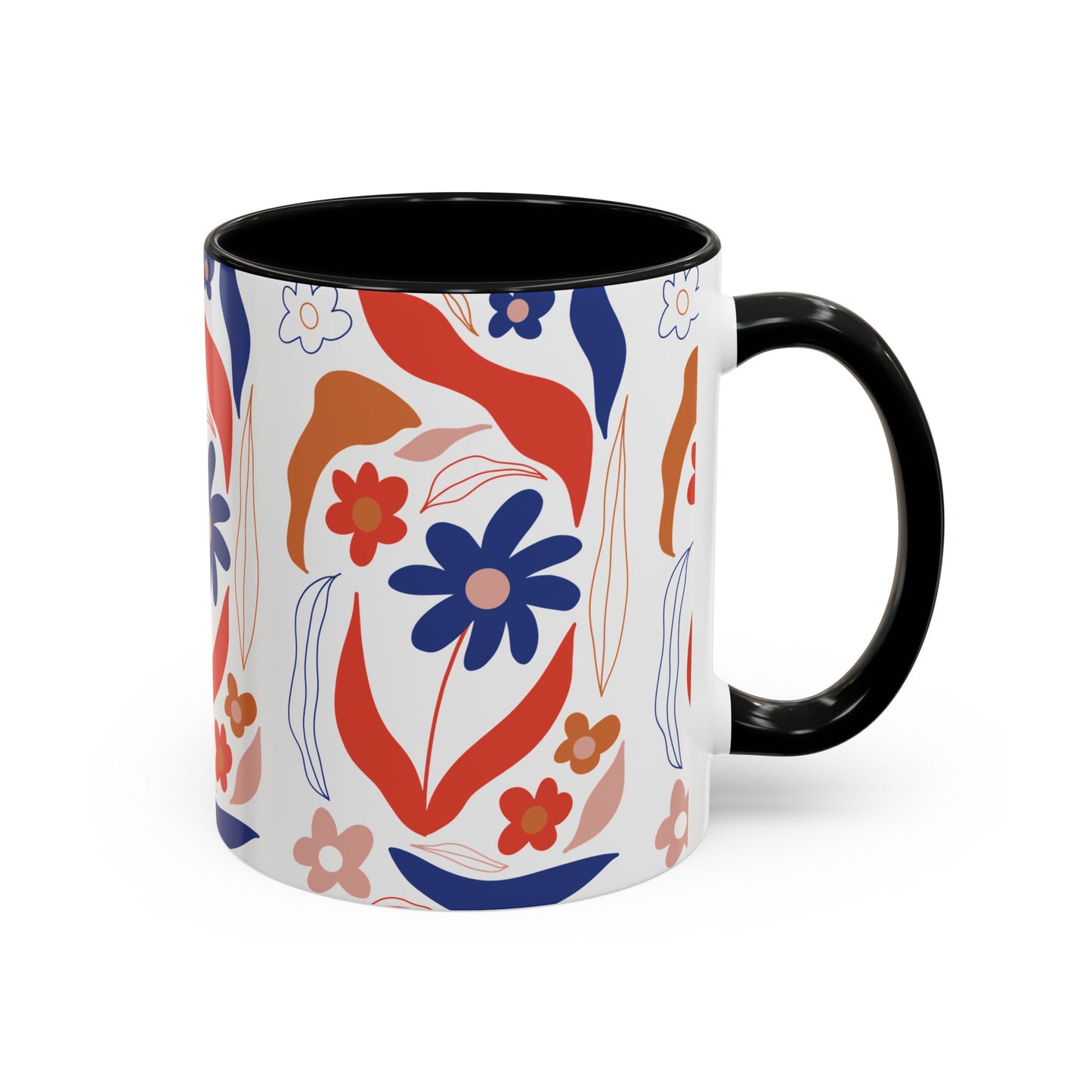 Floral Accent Coffee Mug