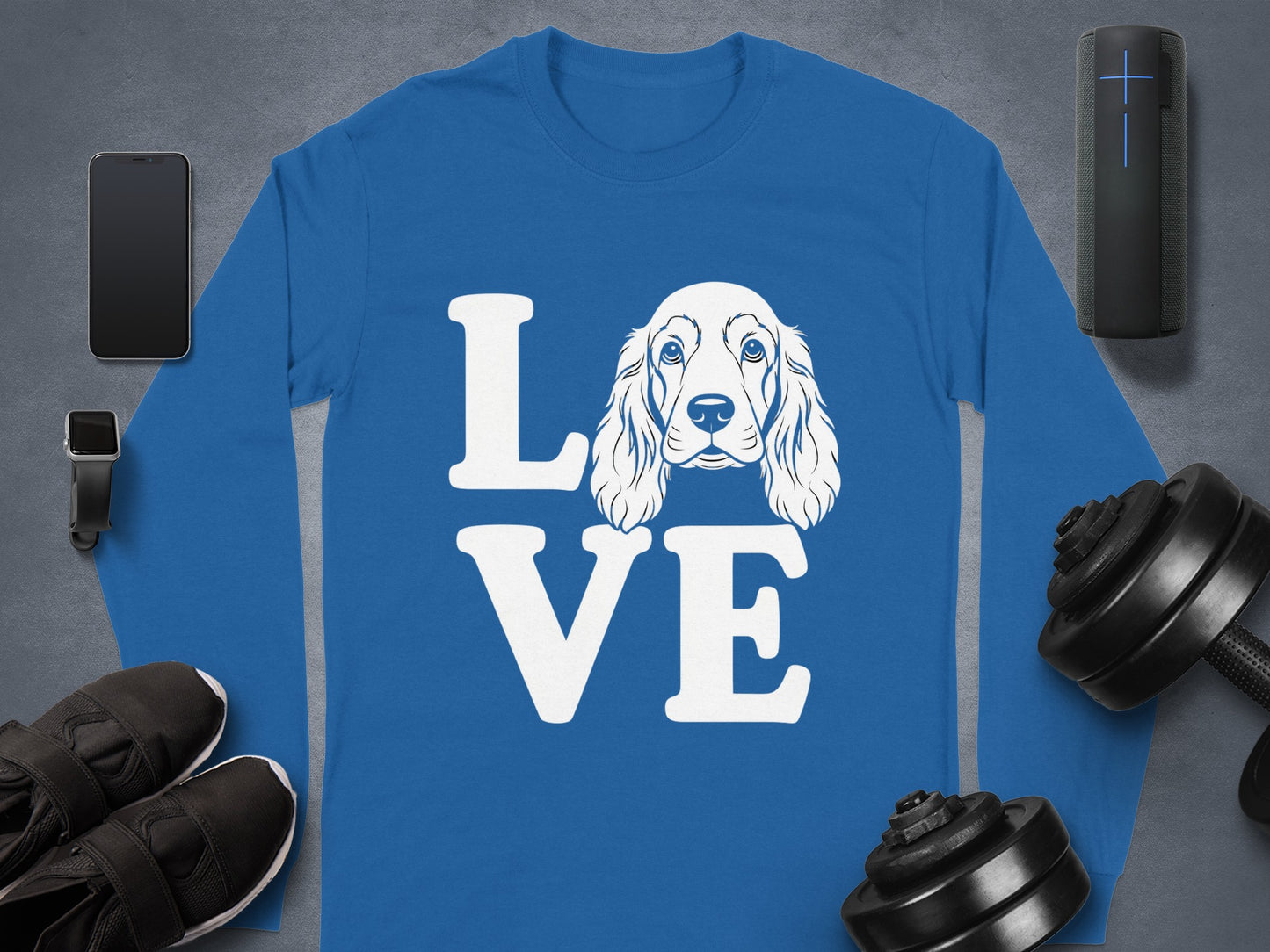 Love Dog Graphic Long Sleeve Shirt Casual Wear