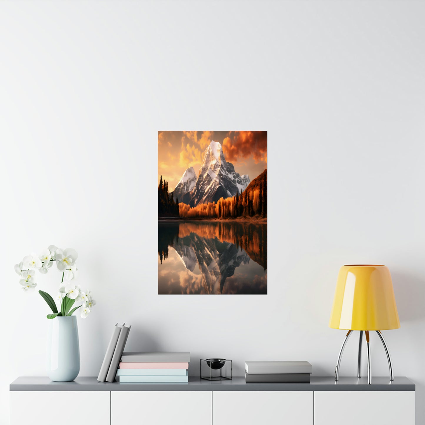 Mountain and River view Matte Vertical Posters