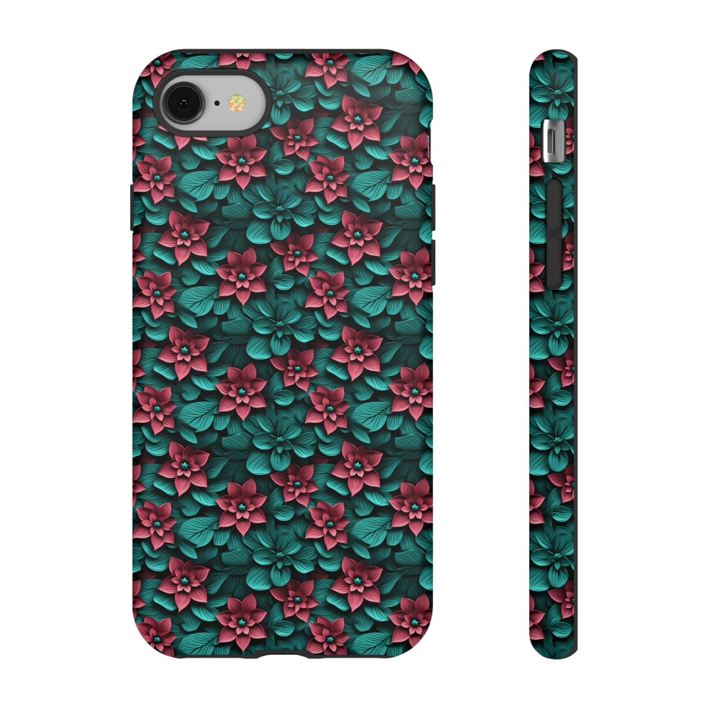 3D flowers Tough Cases