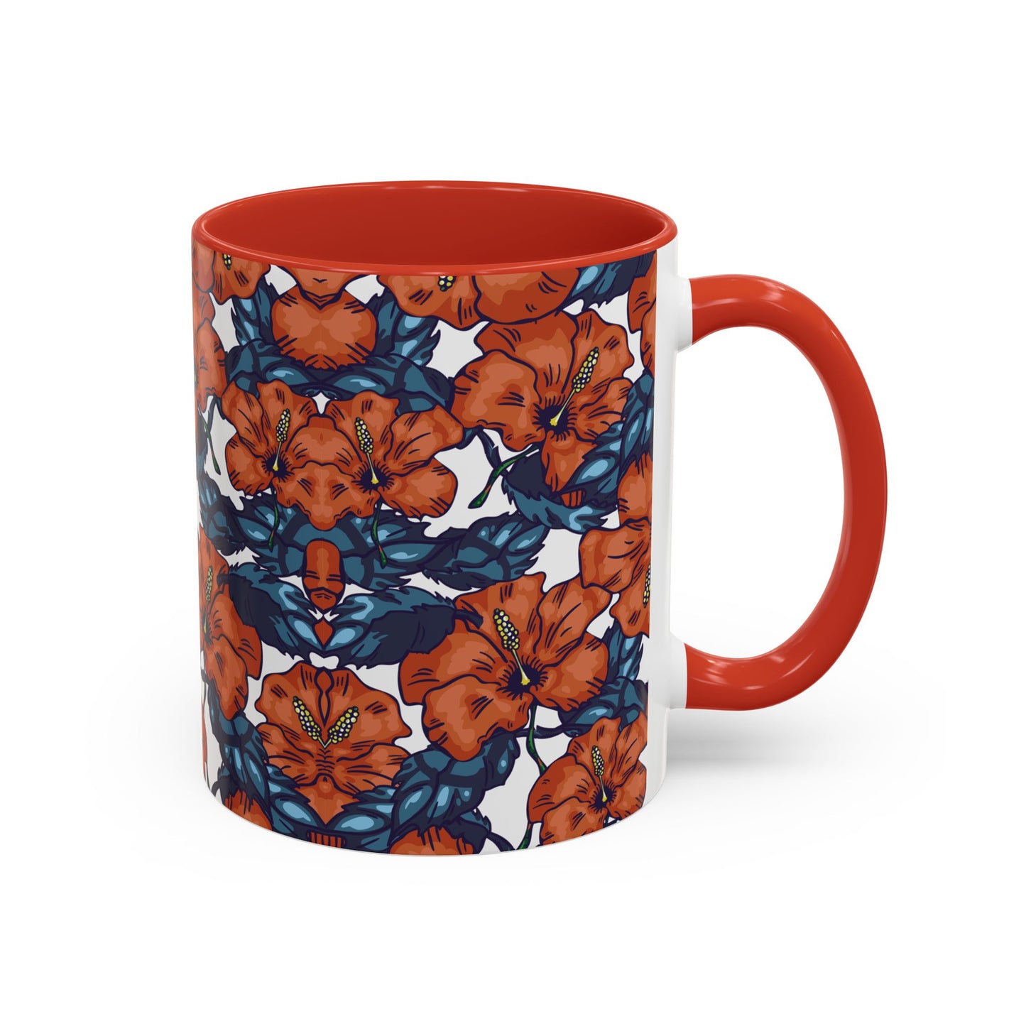 Floral Accent Coffee Mug