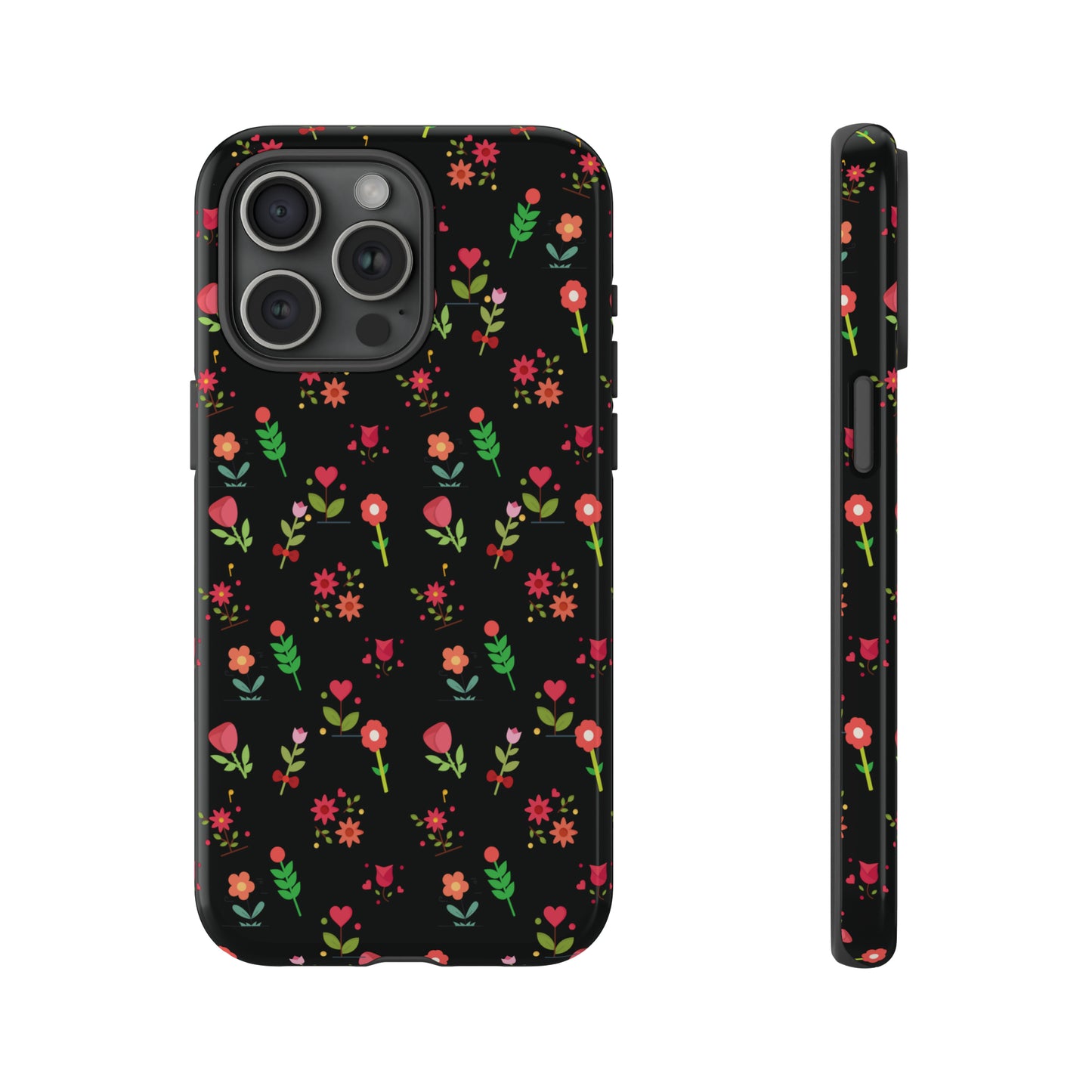 Flowers Pattern Splatter Phone Tough Cases