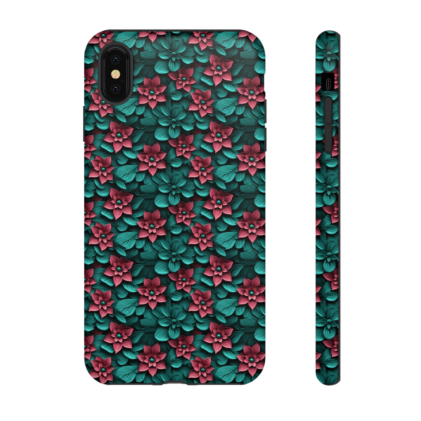 3D flowers Tough Cases