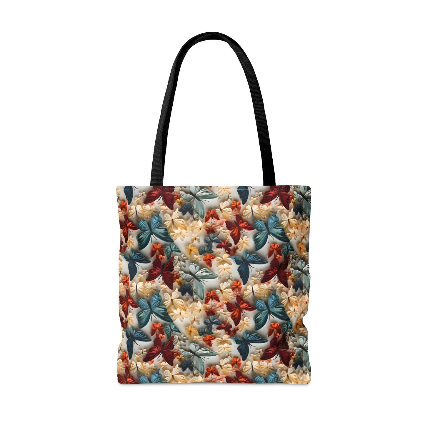 3D Butterflies and Flowers Tote Bag