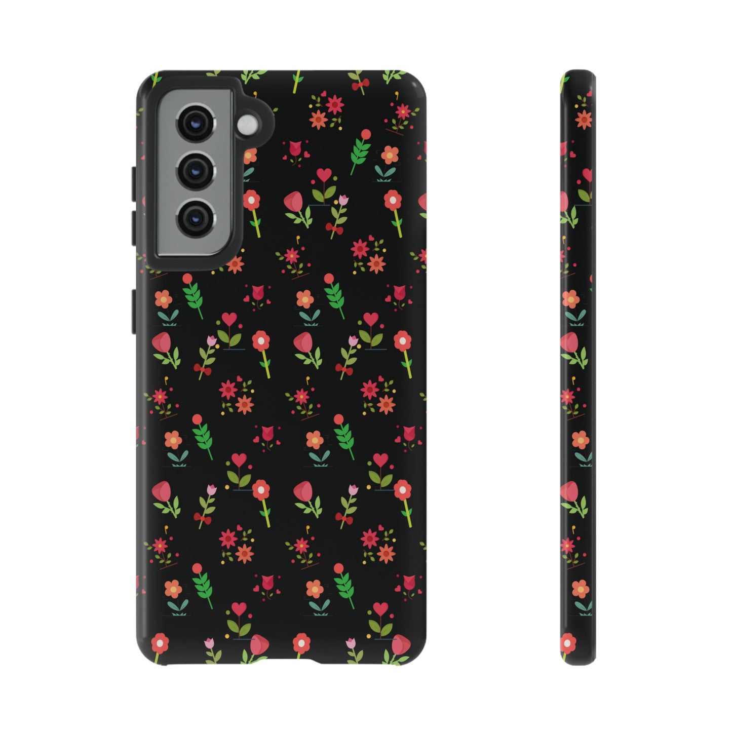 Flowers Pattern Splatter Phone Tough Cases