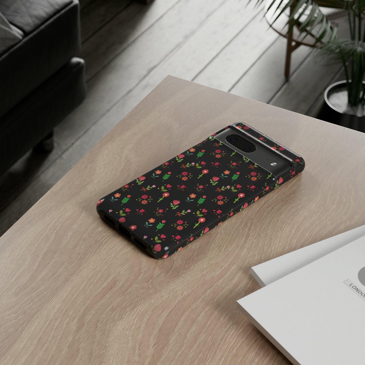 Flowers Pattern Splatter Phone Tough Cases