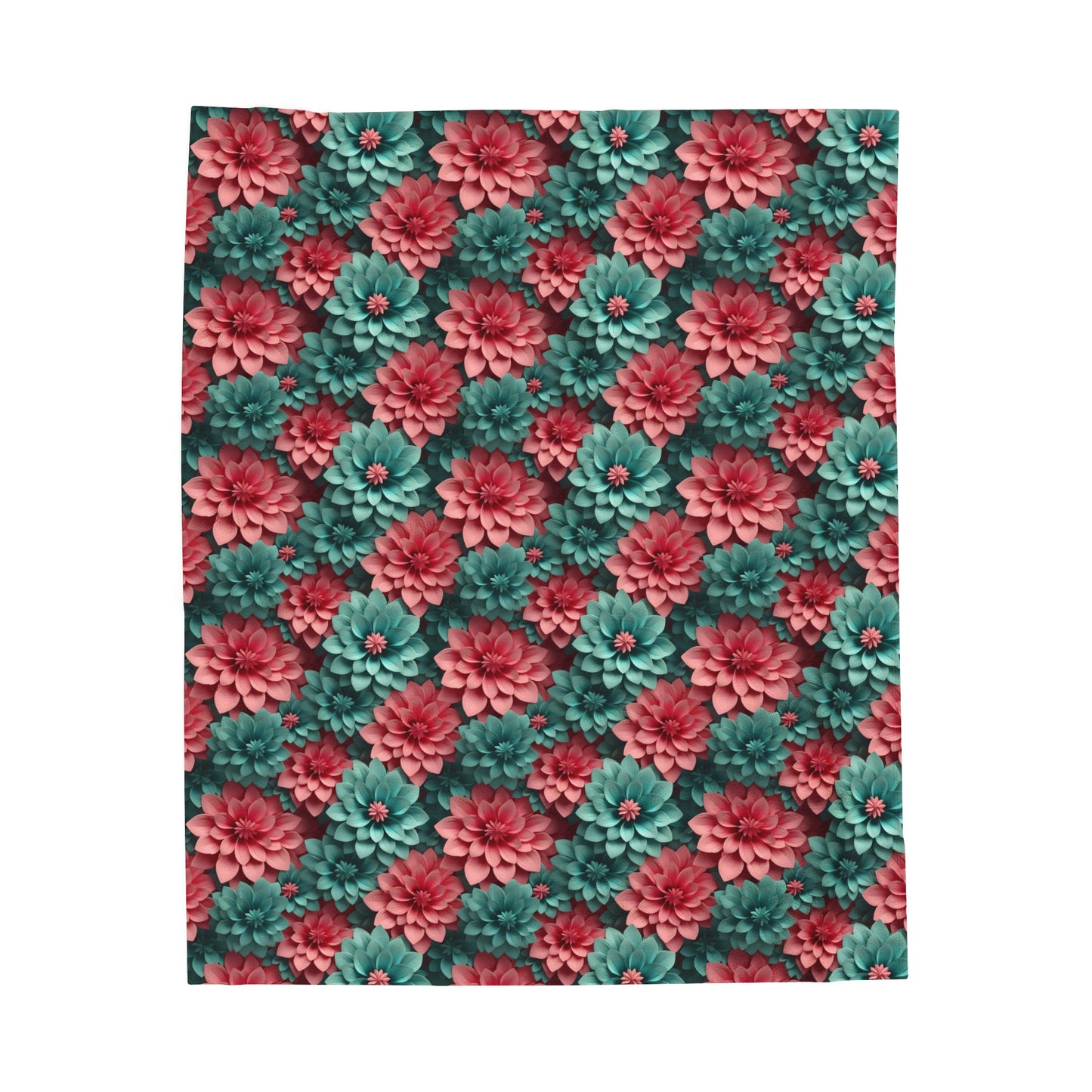 3D flowers Velveteen Plush Blanket