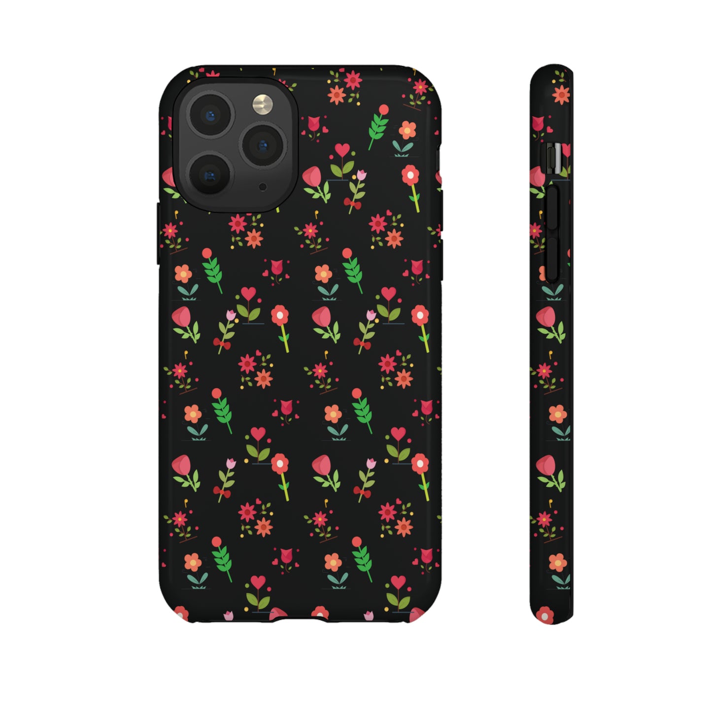 Flowers Pattern Splatter Phone Tough Cases