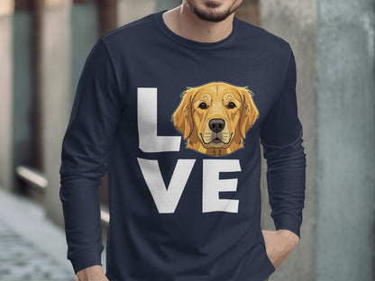 Love Golden Retriever Long Sleeve Shirt