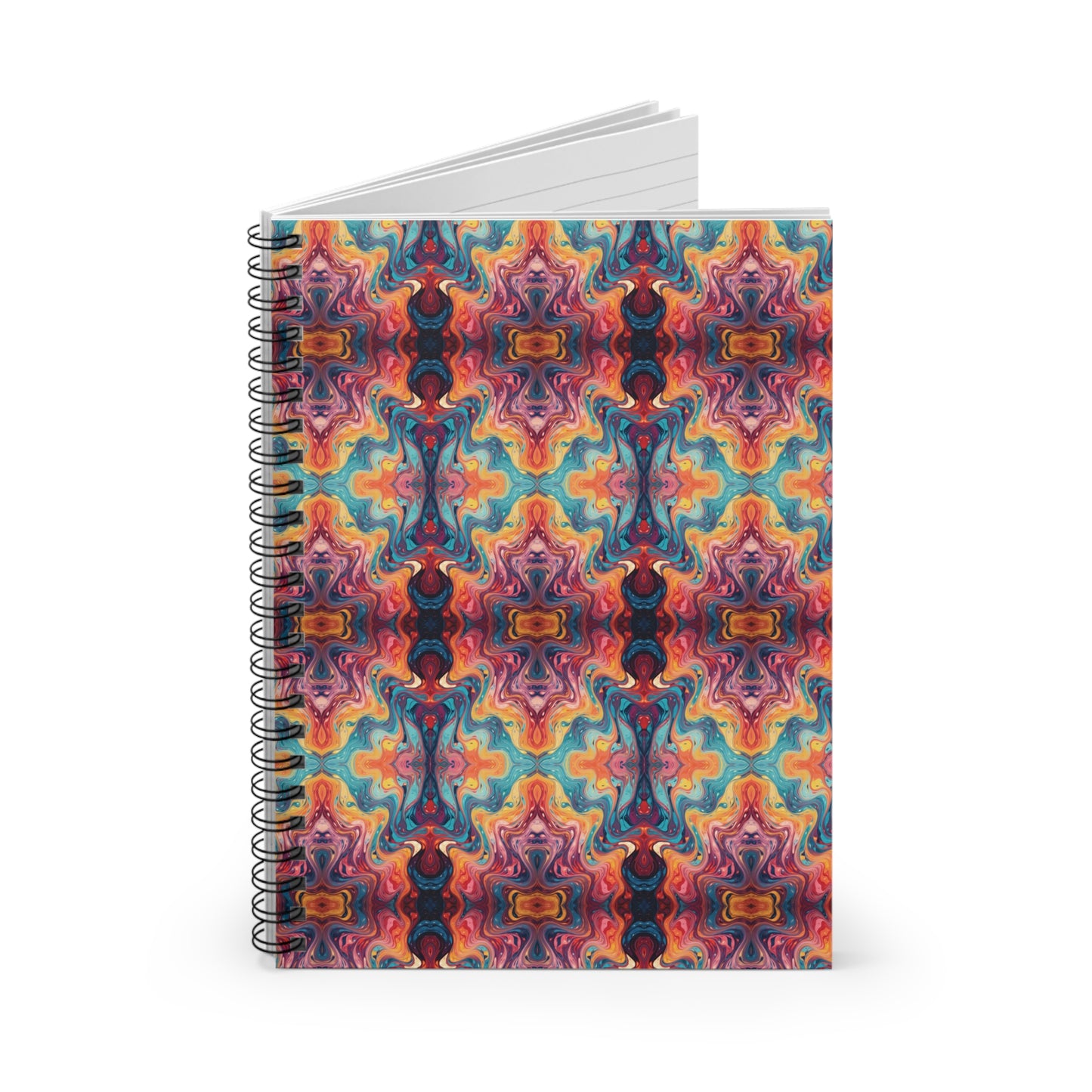 Colorful Paint Splatter Spiral Notebook - Ruled Line