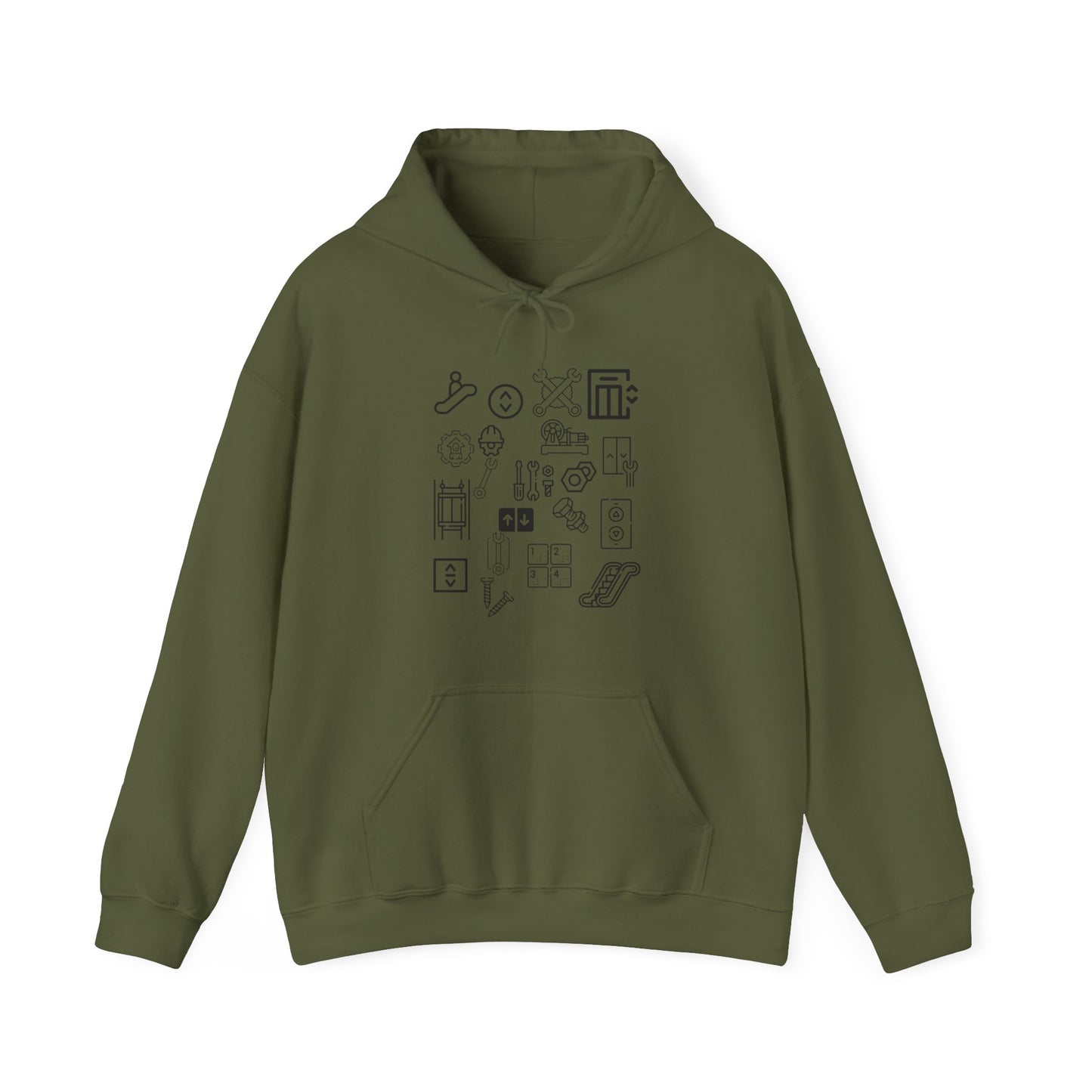 Elevator and Escalator Hooded Sweatshirt