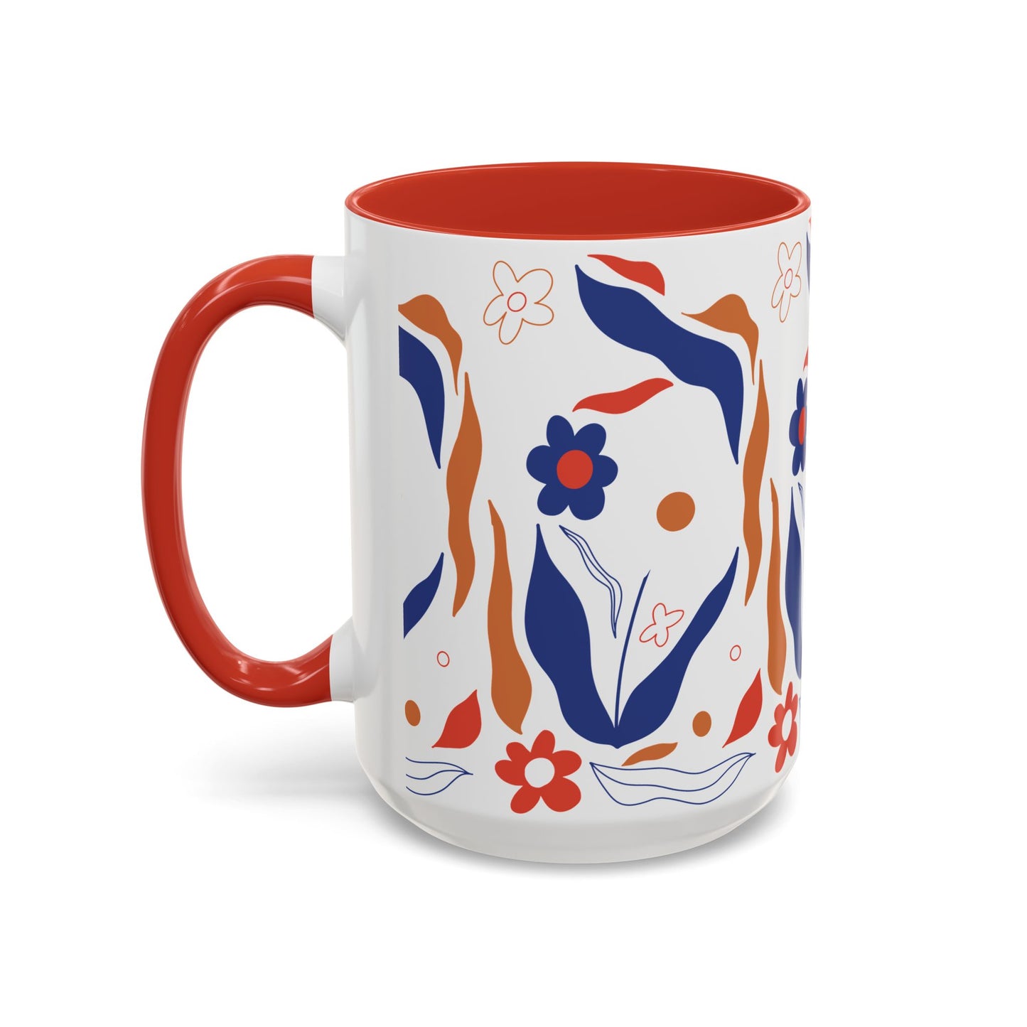 Floral Accent Coffee Mug