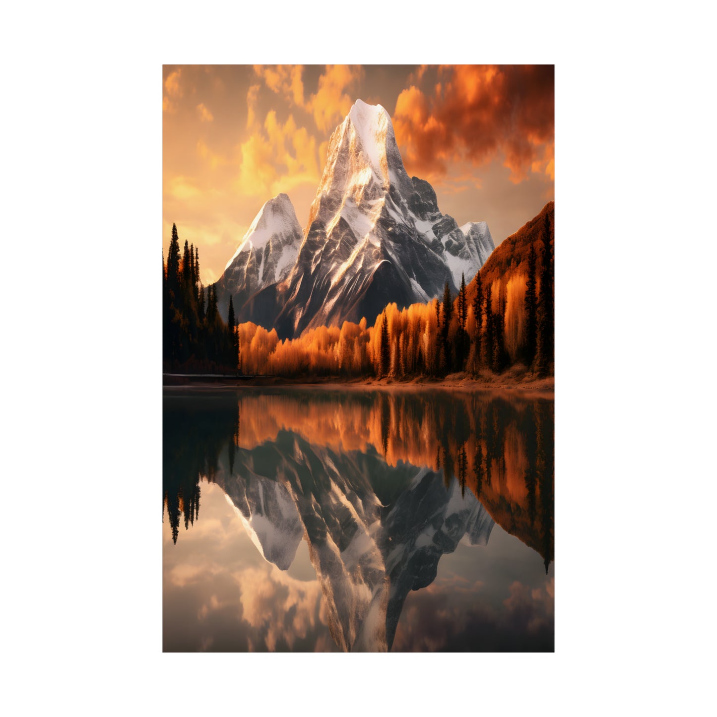 Mountain and River view Matte Vertical Posters