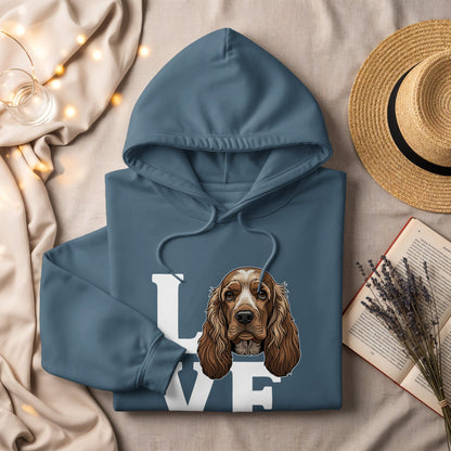 Cocker Spaniel Dog Love Print Hoodie