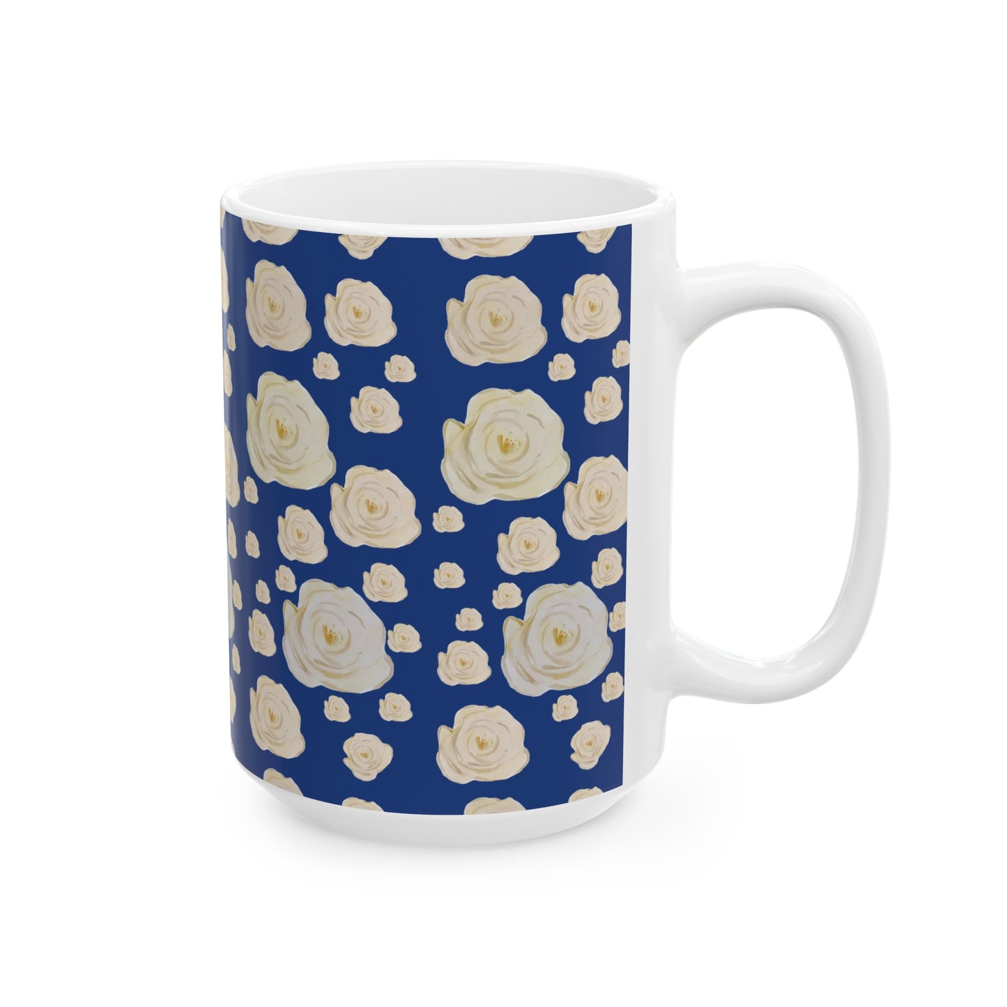 Water color style flower Ceramic Mug, (11oz, 15oz)