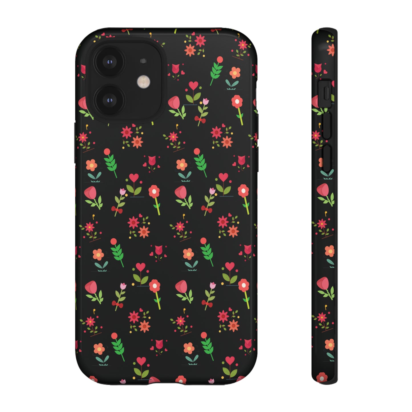 Flowers Pattern Splatter Phone Tough Cases