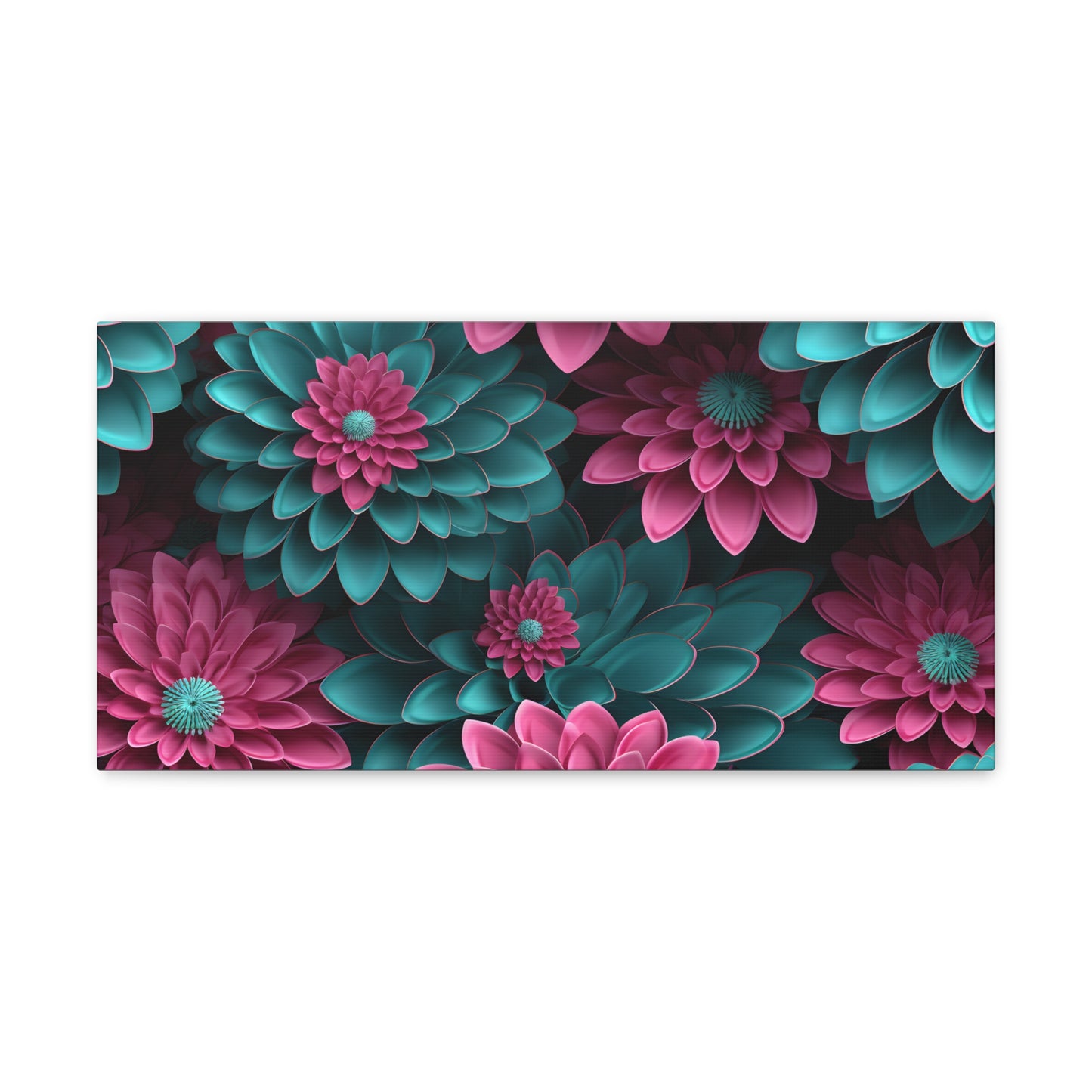 3D Flowers Gallery Wraps