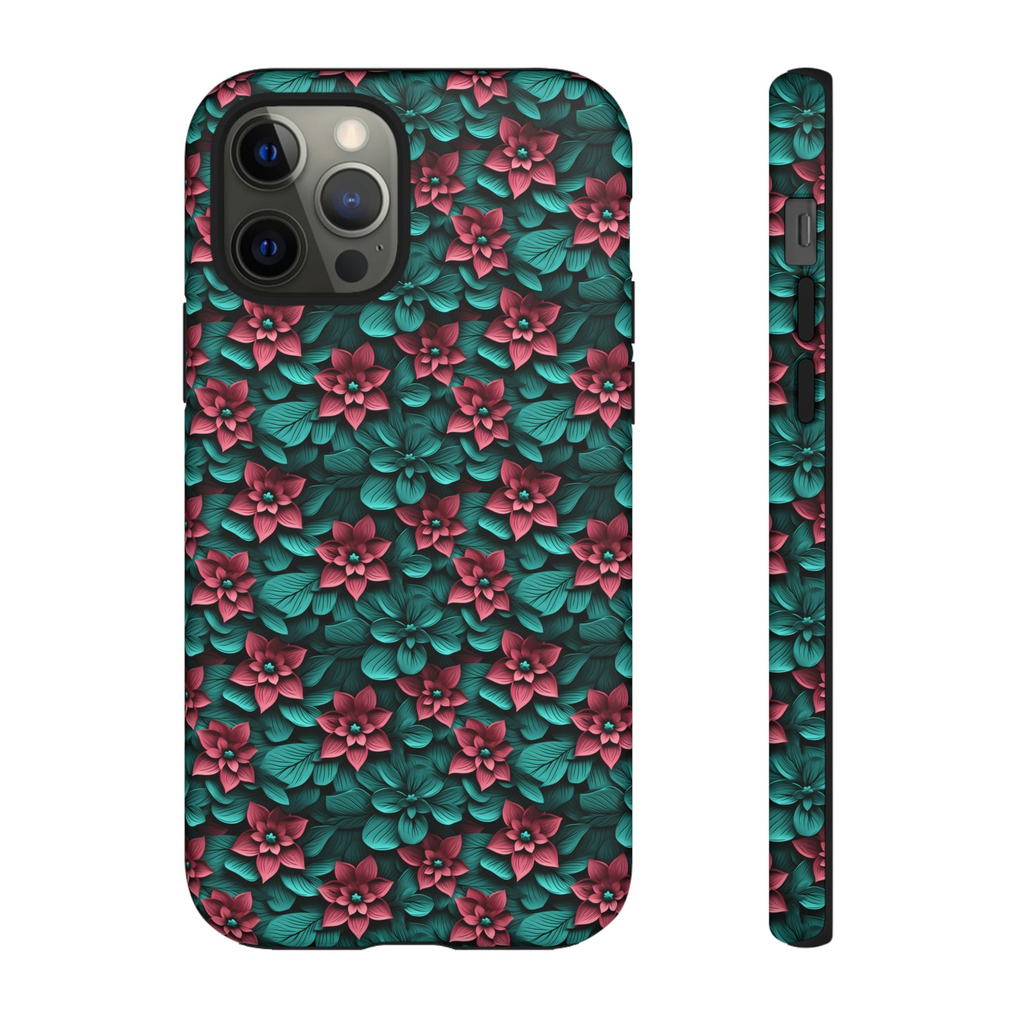 3D flowers Tough Cases