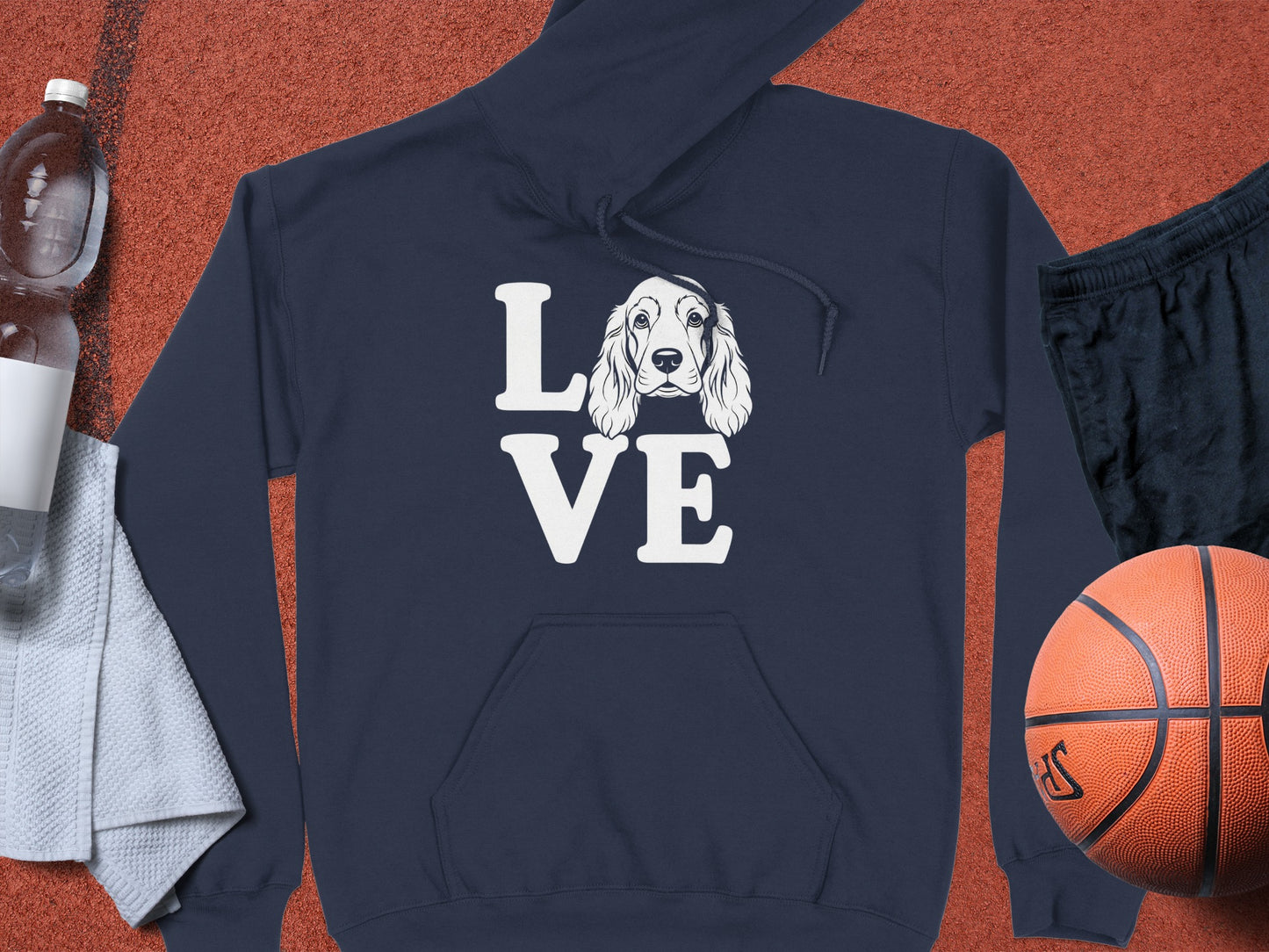 Love Dog Hoodie With Adorable Dog Face Design