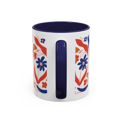 Floral Accent Coffee Mug
