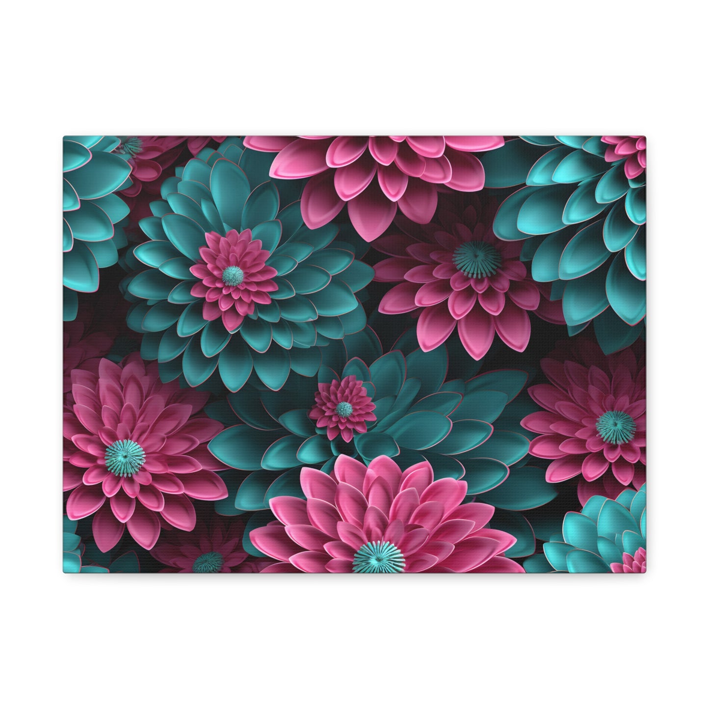 3D Flowers Gallery Wraps