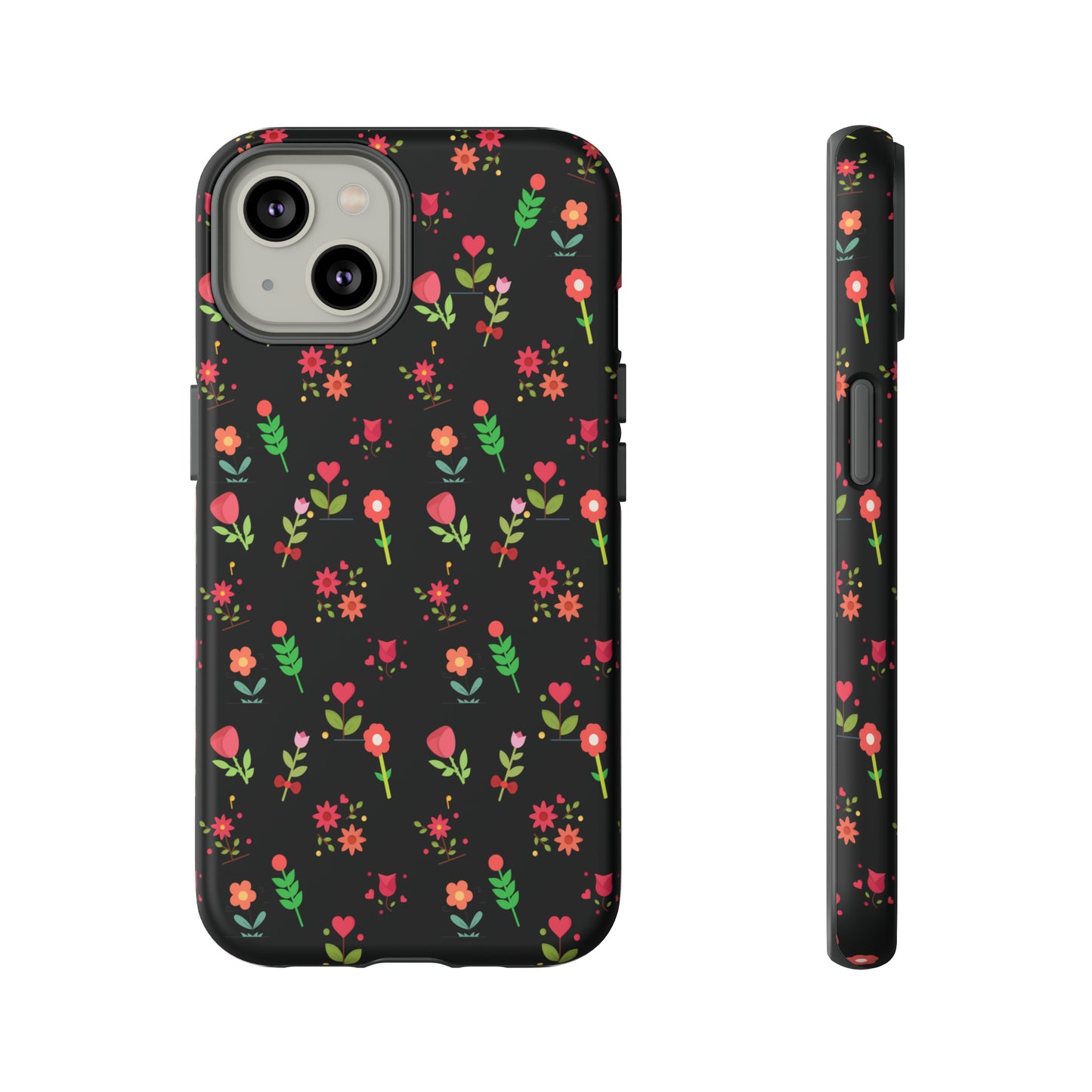 Flowers Pattern Splatter Phone Tough Cases