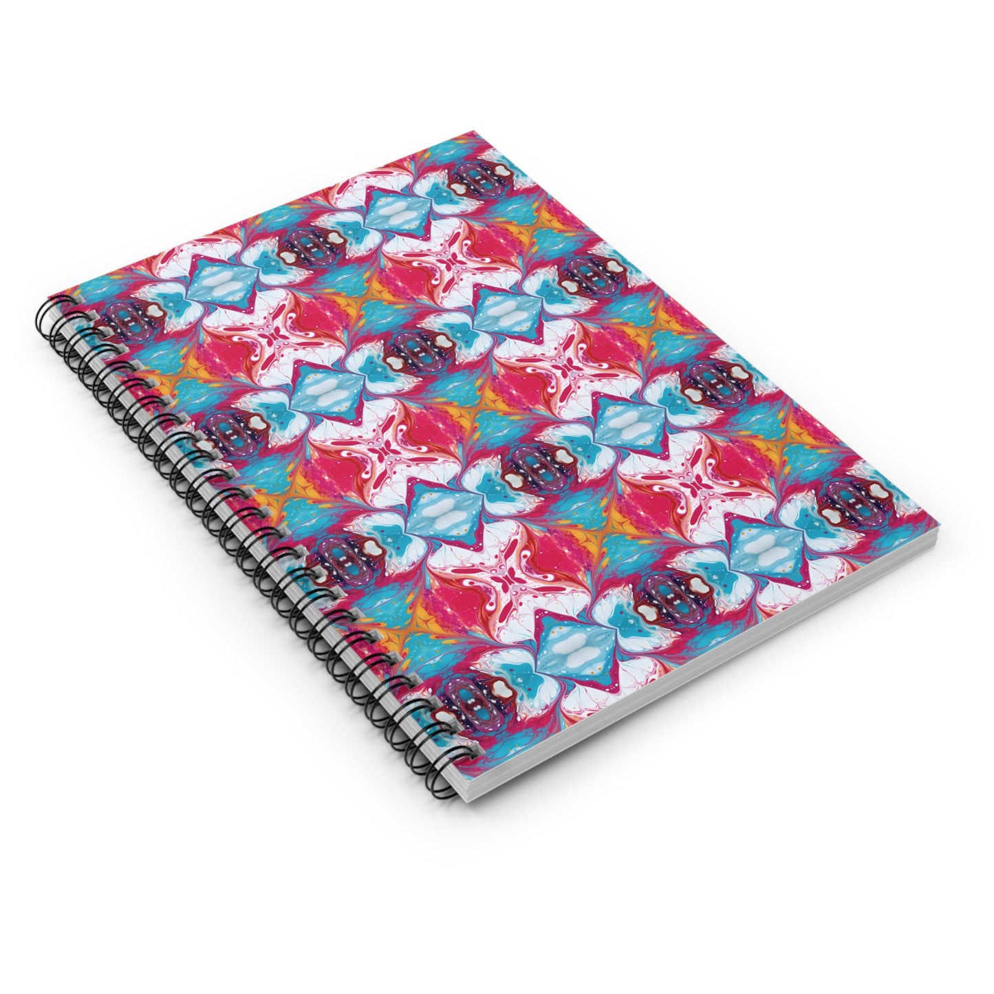 Colorful Paint Splatter Spiral Notebook - Ruled Line