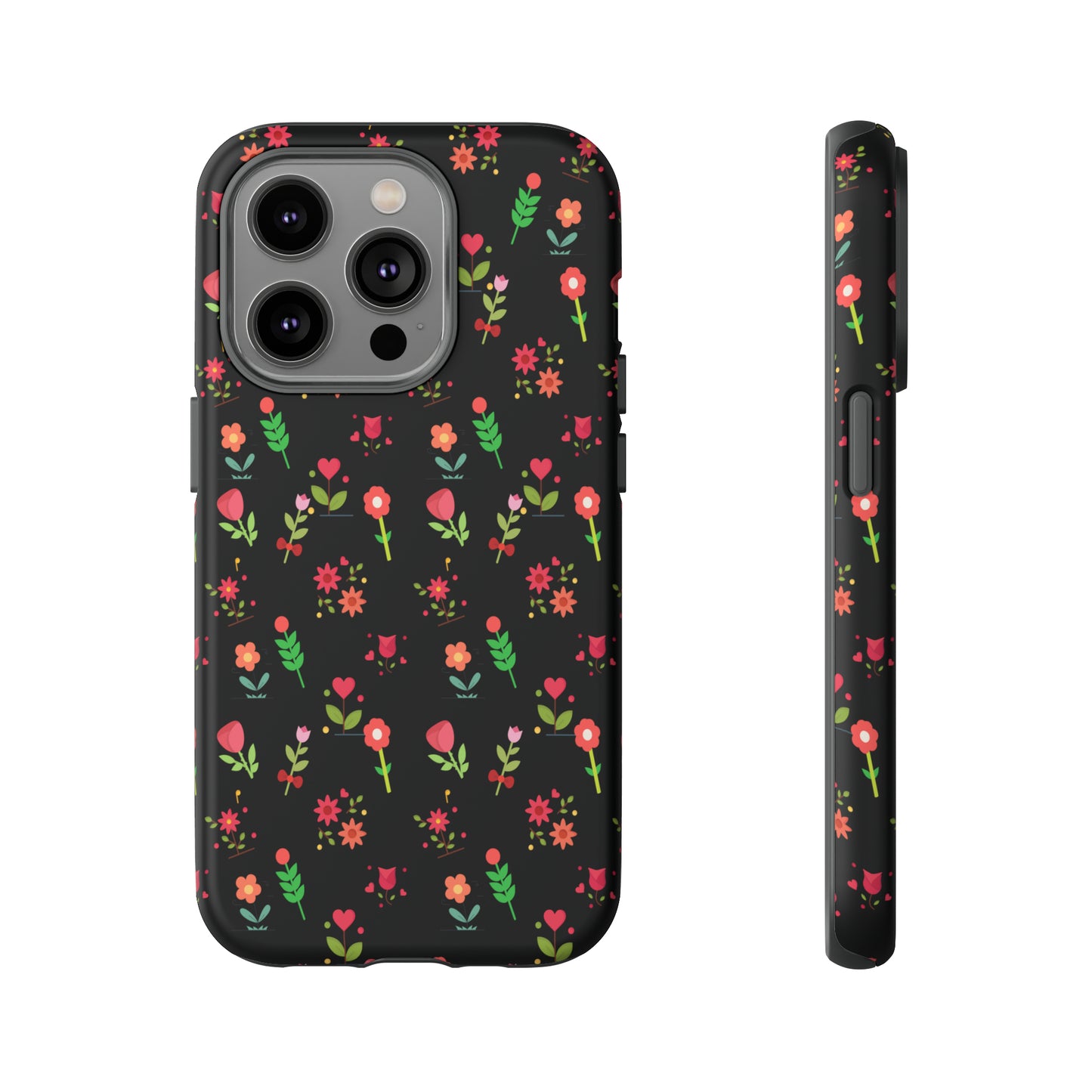 Flowers Pattern Splatter Phone Tough Cases