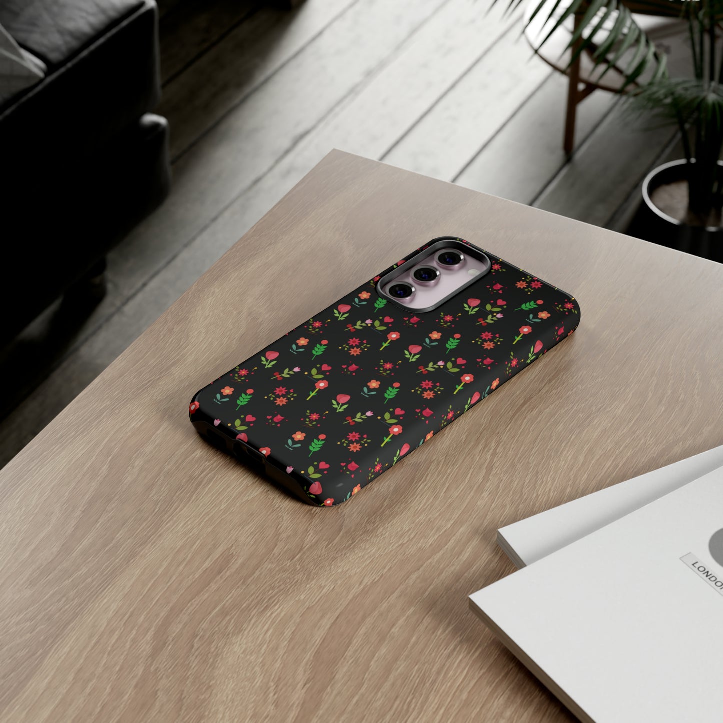 Flowers Pattern Splatter Phone Tough Cases