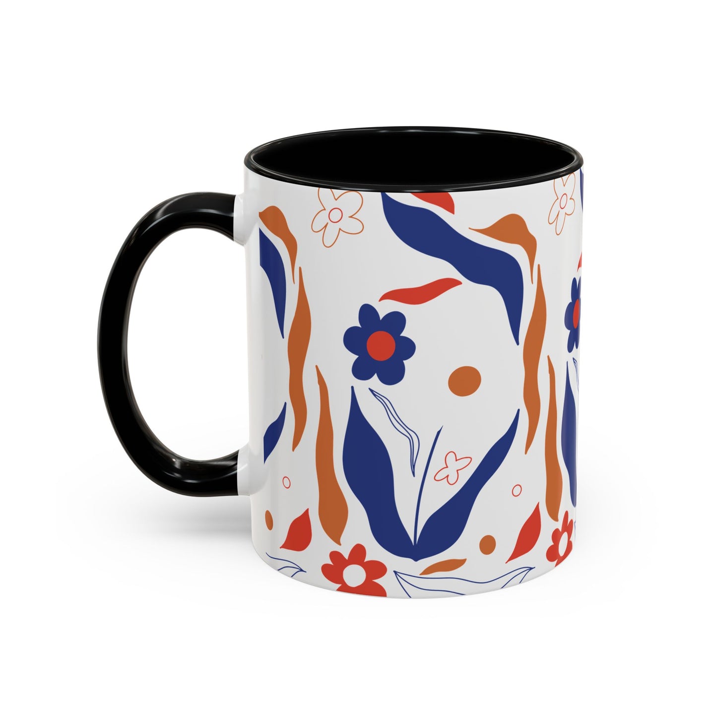 Floral Accent Coffee Mug